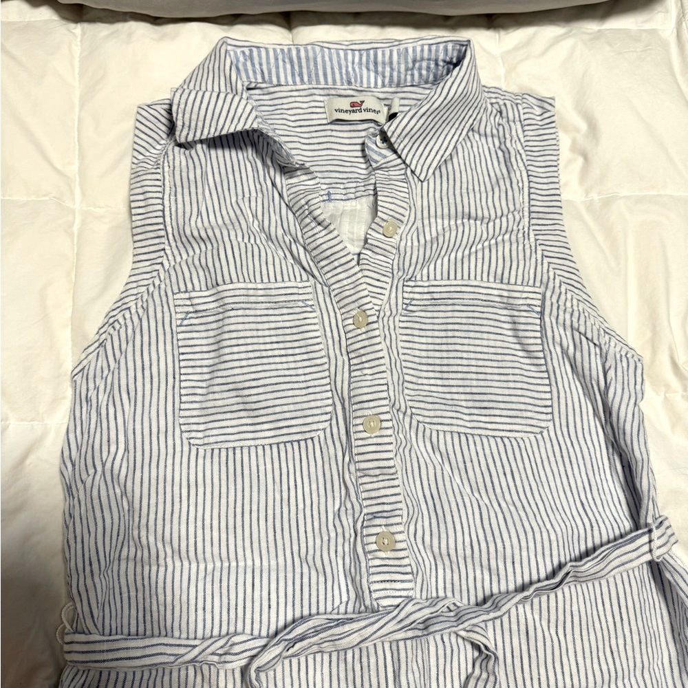 Vineyard Vines Seersucker Linen Dress